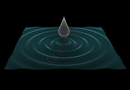 水与滴子波纹模型背景图片