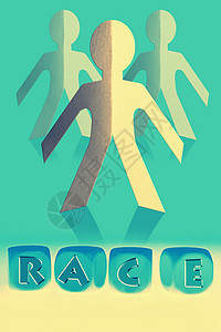 种族 种族 竞争概念比赛竞赛赛车赛车手挑战竞争者立方体纸人团体商业背景图片