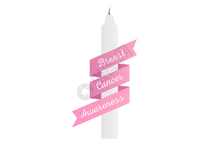 乳腺癌认识宣传教育信息健康蜡烛丝带海报机构粉色女性背景图片