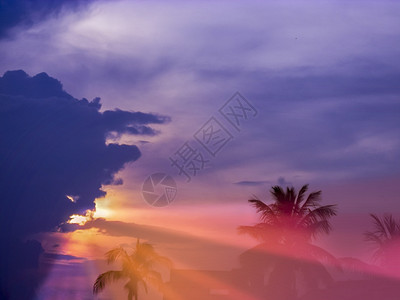 创辉日落 有多种颜色 如蓝色 橙色 紫色 红色 太阳背景图片