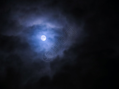 夜间有月亮和白云星星天文学反射地平线轨道卫星辉光太阳行星场景明亮的高清图片素材