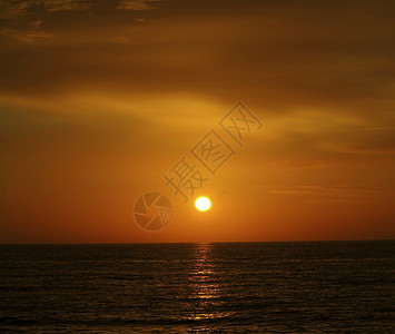 晚安天空约会天堂海滩太阳橙子假期海洋背景图片