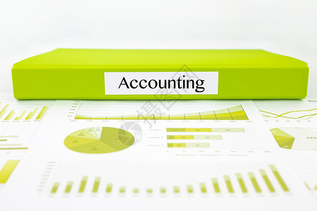 会计凭证 图表分析和财务报告背景