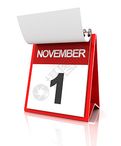 11月月签11月1日的日历背景