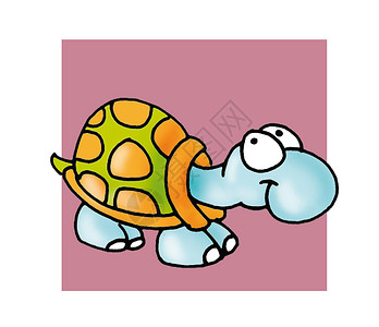 卡通海龟海龟的吉祥物背景