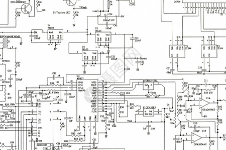 电路纹理现代生动概念 电子图示原理图电子产品卡片硬件芯片全球工程通讯数据电路背景
