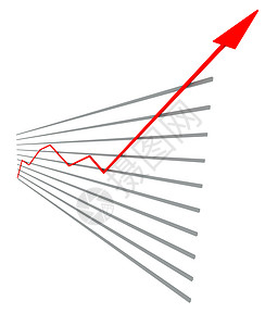 红色向左箭头向上显示红箭头的图形图表图方案统计线条红色曲线背景