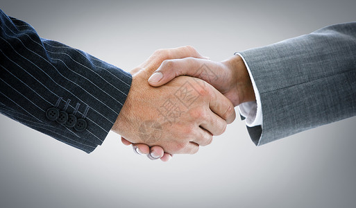 商业界人士握手的复合形象灰色交易计算机插图生意人延伸问候语绘图手臂协议背景图片