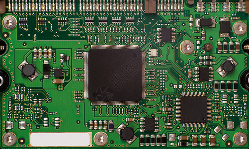 绿色基板芯片母卡主板平面板黑色电子电脑逻辑板底板微电路背景图片