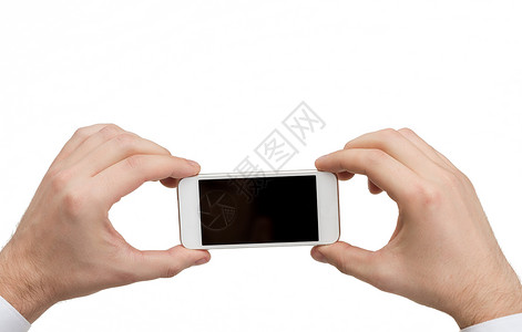 手握智能手机的近人手黑色电话照片空白技术互联网娱乐视频广告商业网络高清图片素材