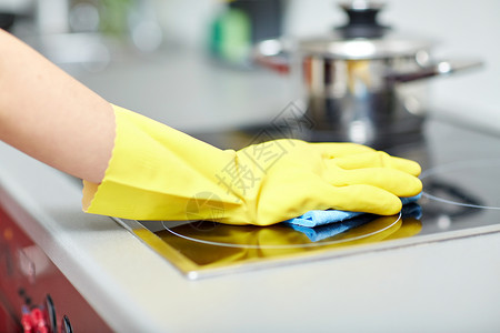 家用厨房的洗碗间女清洁工就业工作家庭卫生职场仆人家政炊具家务工人背景