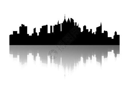 城市景观综合图像阴影镜像摩天大楼建筑背景图片