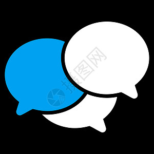 商务双色套装中的网络研讨会图标讲话气泡蓝色说话气球标签背景论坛博客短信背景图片