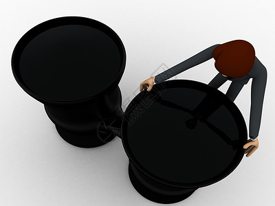 3D男子立立双筒望远镜概念卡通片领带双目外套棕色男人背景图片