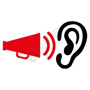 声音扩音器广告图标黑色演讲扬声器红色营销播送品牌扩音器喇叭放大器背景