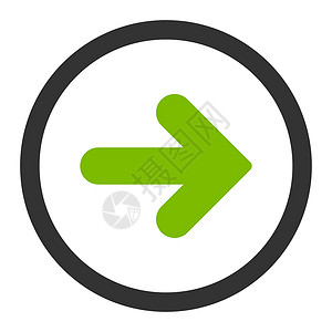 绿色双向箭头右箭头平面生态绿色和灰色双向光栅图标运动指标指针水平用户界面字形运输光标导航背景