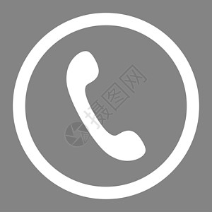 24电话图标电话平面白颜色四轮光栅图标电讯戒指背景字形扬声器灰色热线讲话拨号电话号码背景