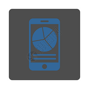 移动报告图标监控字形成功屏幕财务报告饼形商业手机电话分析背景图片