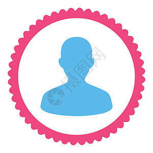 圆头像用户平平粉色和蓝色圆面邮票图标照片员工性格绅士丈夫男性证书海豹数字橡皮背景