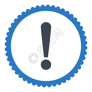 蓝色图平滑的蓝色平滑标志 圆形邮票图标预防指针警告失败安全注意力报警风险信号橡皮背景