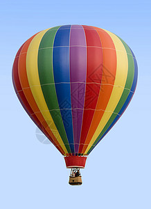 打击蓝天的热气球飞机热气航班飞行娱乐漂浮航空爱好休闲天空背景图片