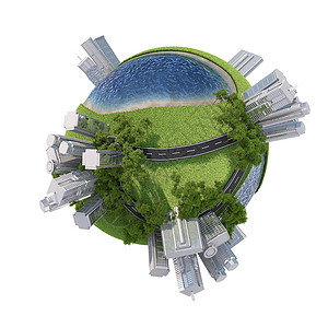 建筑地球地球全球商业城市背景