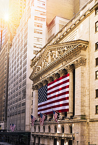 美国股票纽约墙街商业城市中心银行业管理人员市场动荡金融贸易经济背景