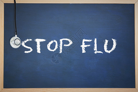 停止对黑板的流感药品疾病镜头医疗背景图片