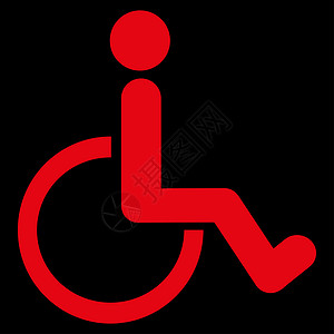 轮椅图标残疾人图标红色障碍洗手间背景字形黑色轮椅卫生间厕所椅子背景
