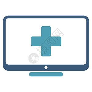 电脑banner图医疗监视器图标科学屏幕笔记本情况援助视频桌面电视医生字形背景