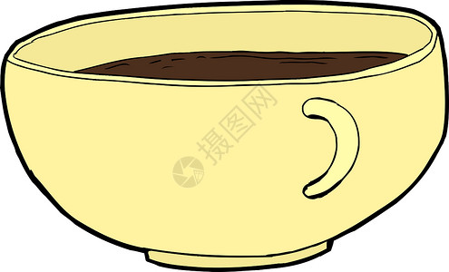 抗疫情卡通画孤立的全杯咖啡背景