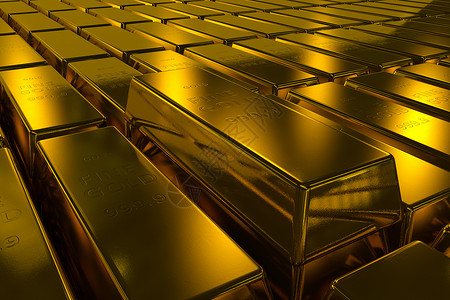 亿万富翁Gold 条块三维概念储蓄宝藏金条金库金融奢华财富金属安全交换背景