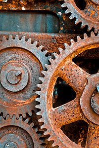 Rusty 旋轮技术设备金属工程工业螺旋桨车轮齿轮机械背景图片