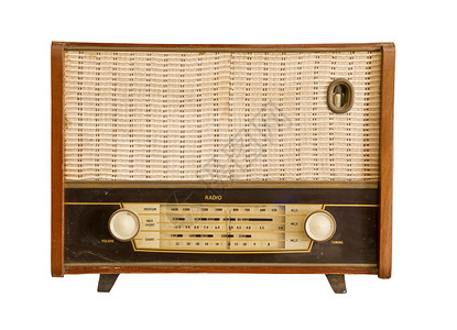 老收音机古代传统无线电台音乐收音机网格电气纽扣海浪电子产品短波车站风格背景