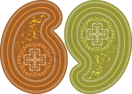 蓬勃发展Paisley 设计可用作纺织品 Batik印刷品曲线插图艺术墙纸蜡染布滚动夹子漩涡打印库存设计图片