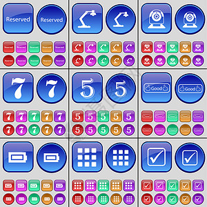 点赞图预留 灯泡 网络摄像头 七 五 点赞 电池 应用程序 勾选 一大套多色按钮背景