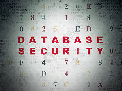图像数据库隐私概念 数字纸背景上的数据库安全密钥别针代码技术监护人政策财产攻击密码警报背景