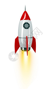 白色空间火箭旅行技术飞船背景图片