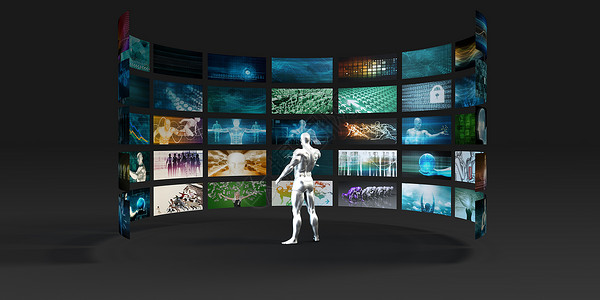 视频营销电视战略网站写作出版物技术网络品牌知名度夹子背景图片