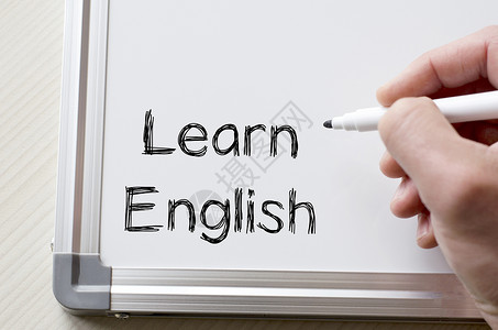学习写在白板上的英语卡片训练广告教学会议语言移民学校成功外国人背景图片