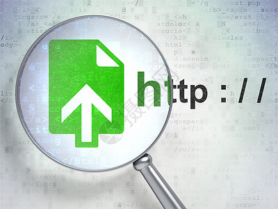 不良网站网络开发概念 上传和Http 用光玻璃镜片技术网址网页数据托管网站文档代码数字背景
