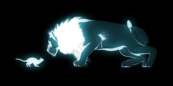 狮子猫勇敢的概念背景