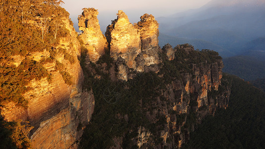 澳大利亚新南威尔士州蓝山国家公园 澳洲纳米材料旅行遗产游客国家风景高度公园顶峰卡通巴背景图片