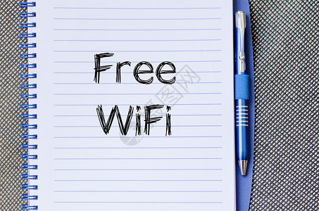 wifi热点笔记本上自由Wifi文本概念电脑车站热点数据动机服务电话教育商业网站背景