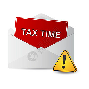 税icon秘密税电子邮件灰色邮件法律退税金融会计簿记红色邮局背景