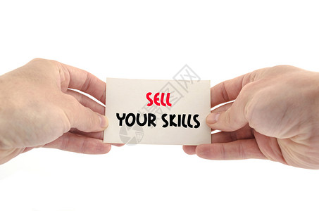 出售您的技能文本概念知识资质广告力量职业自雇课程面试天赋人士搜寻高清图片素材