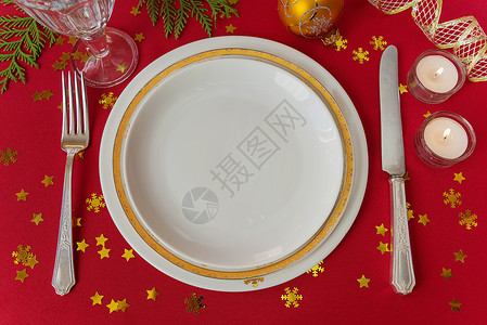 圣诞桌布桌子优雅高清图片