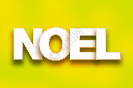 Noel 概念多彩字词艺术背景图片