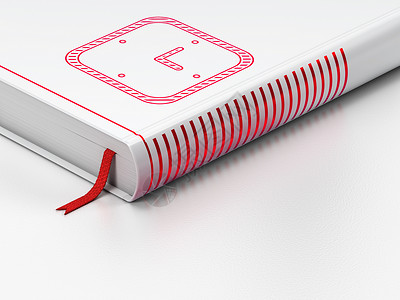 年签身体健康时间概念特写 bookWatch 在白色背景上标签书签学习红色历史科学手表3d教育渲染背景