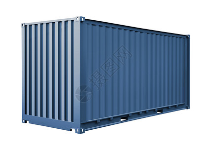 发货箱用于货物运输的蓝色集装箱货物运输背景